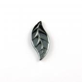 Hematite Leaf 16x26mm Pendant